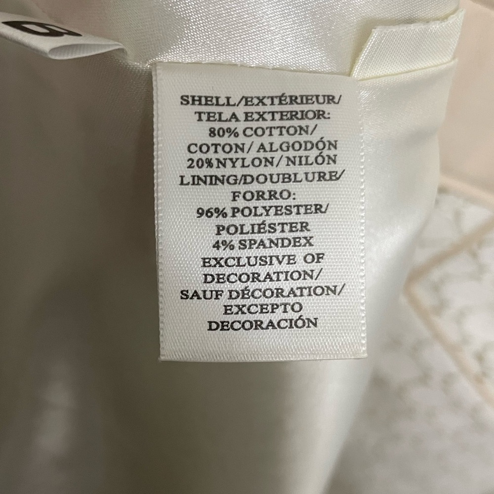 Ann Taylor Cream A-Line Mini Dress Scoop Neck - Picture 8 of 9